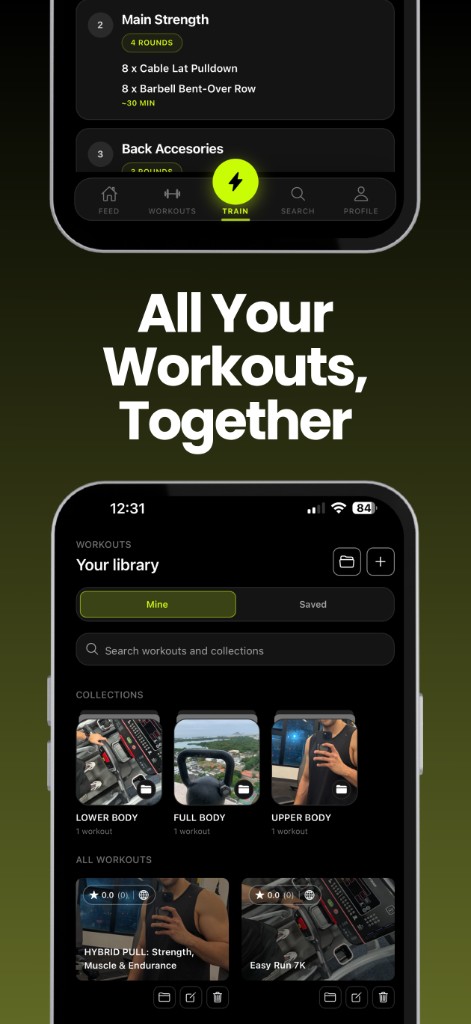 Workouts library